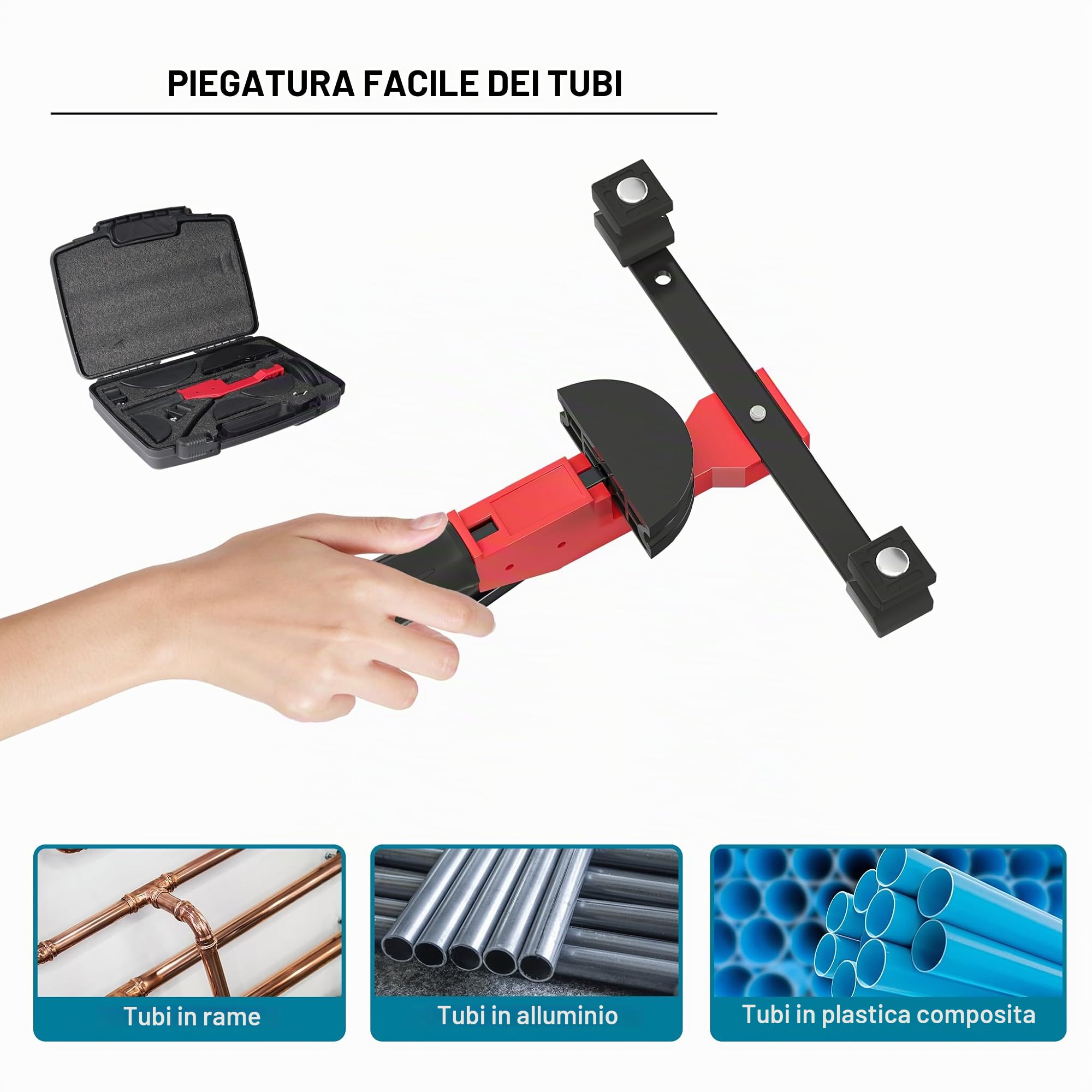 Wiltec Curvatubi Manuale 14-32 mm Piegatubi 90°