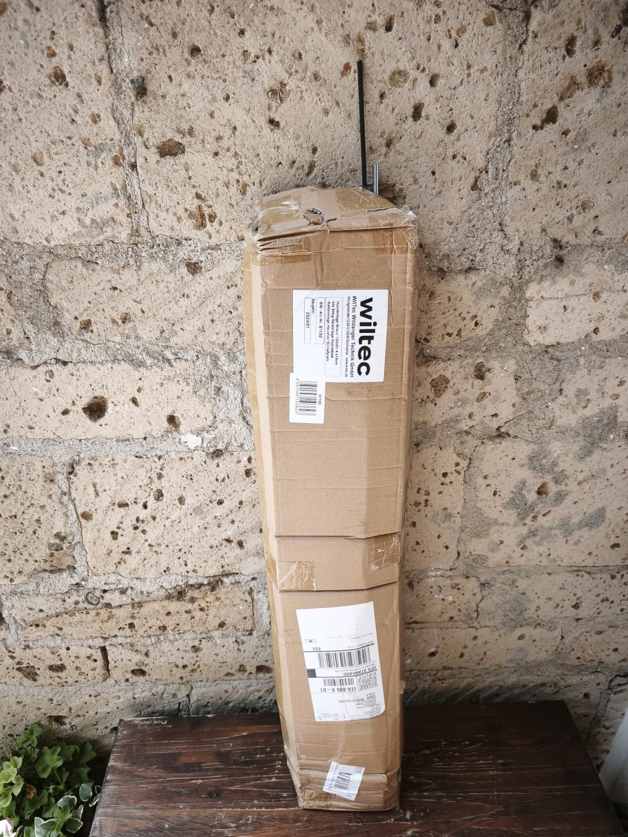 Wiltec Brandina Cane con Tettoia Marrone 76x60cm fino 25kg