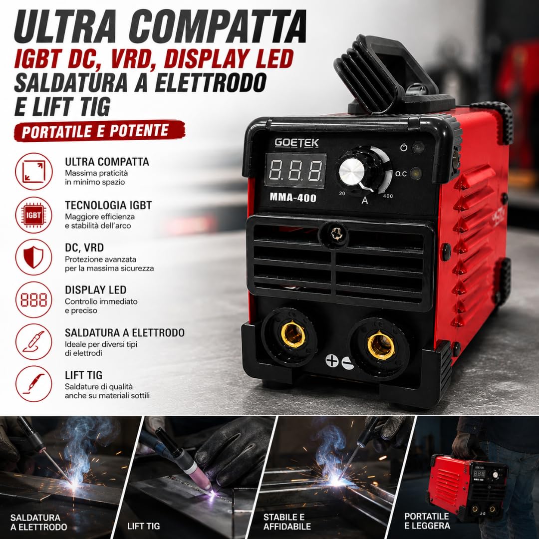 De Rosa Shop saldatrice inverter 400A MMA Lift TIG