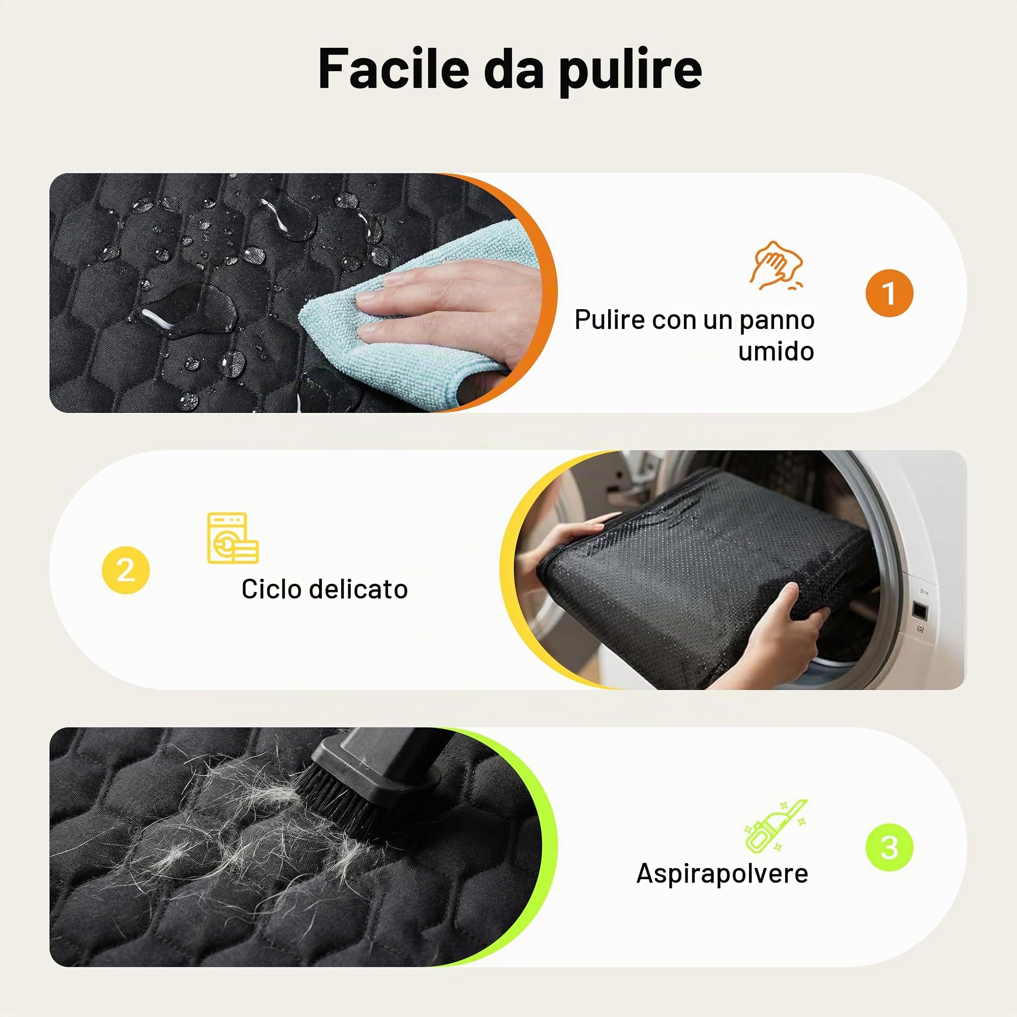 Fudajo Coprisedile Posteriore Auto Cani 137x147cm Divisibile