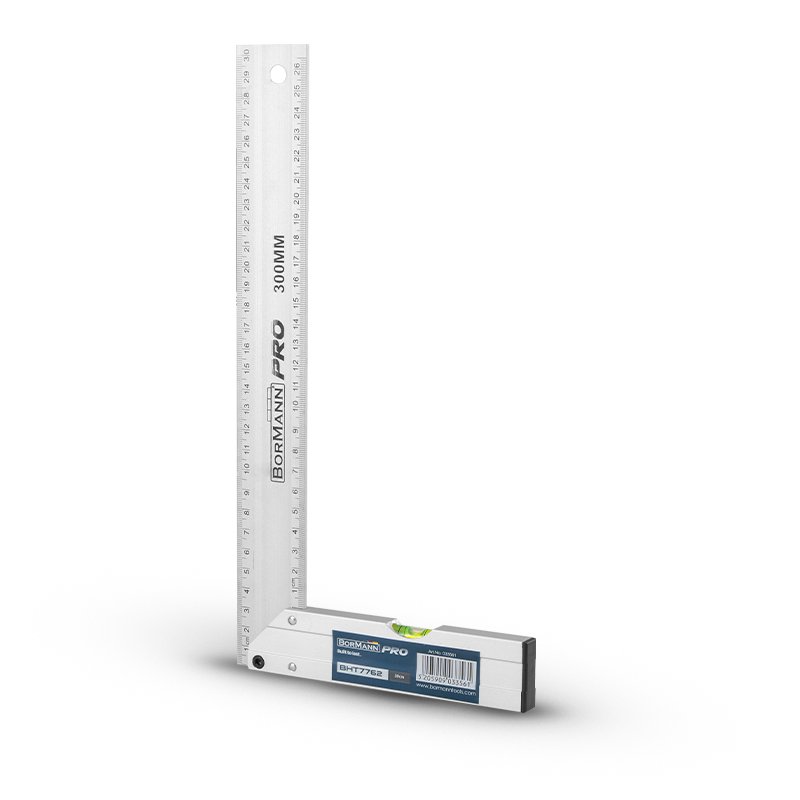 Bormann Squadra 40cm Alluminio Anodizzato con Livelle