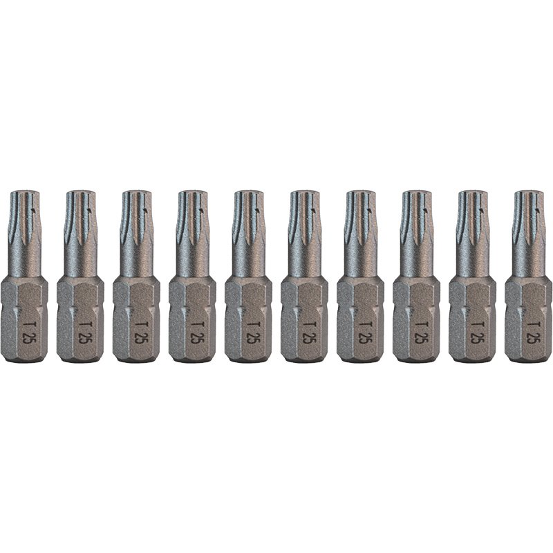 Bormann Sixstar Bits T25 inserti 1/4" 10 pezzi Torx