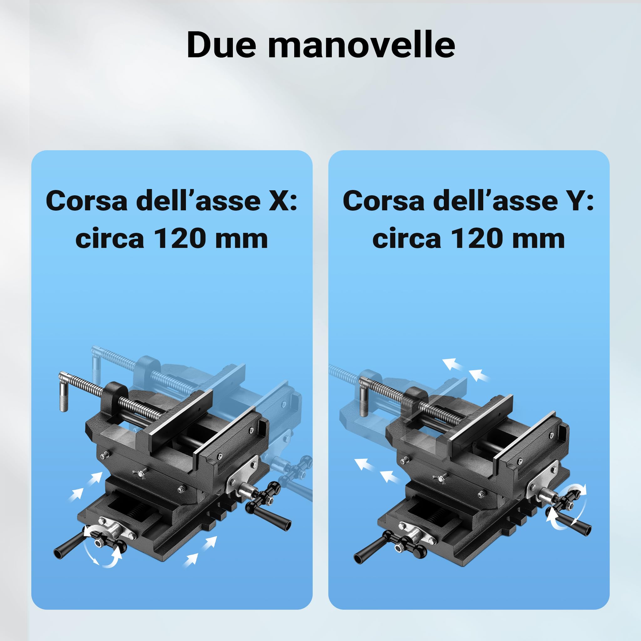 Wiltec Morsa Croce Trapano 150mm 2 Assi XY