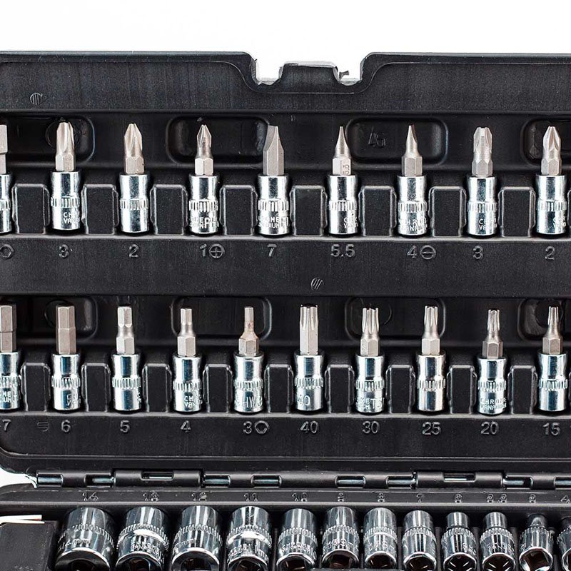 Bormann Set Chiavi a Bussola 46 Pezzi CR-V 1/4"