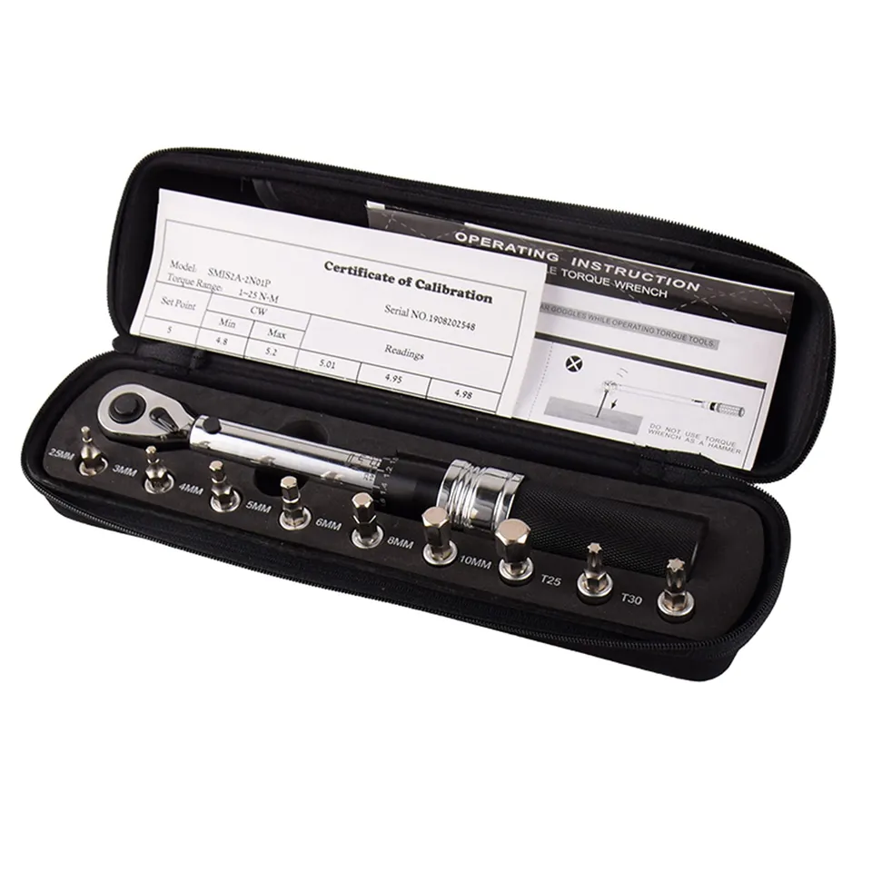 Weytoll Chiave Dinamometrica 1/4" 1-25Nm Set 9 Bit Bici