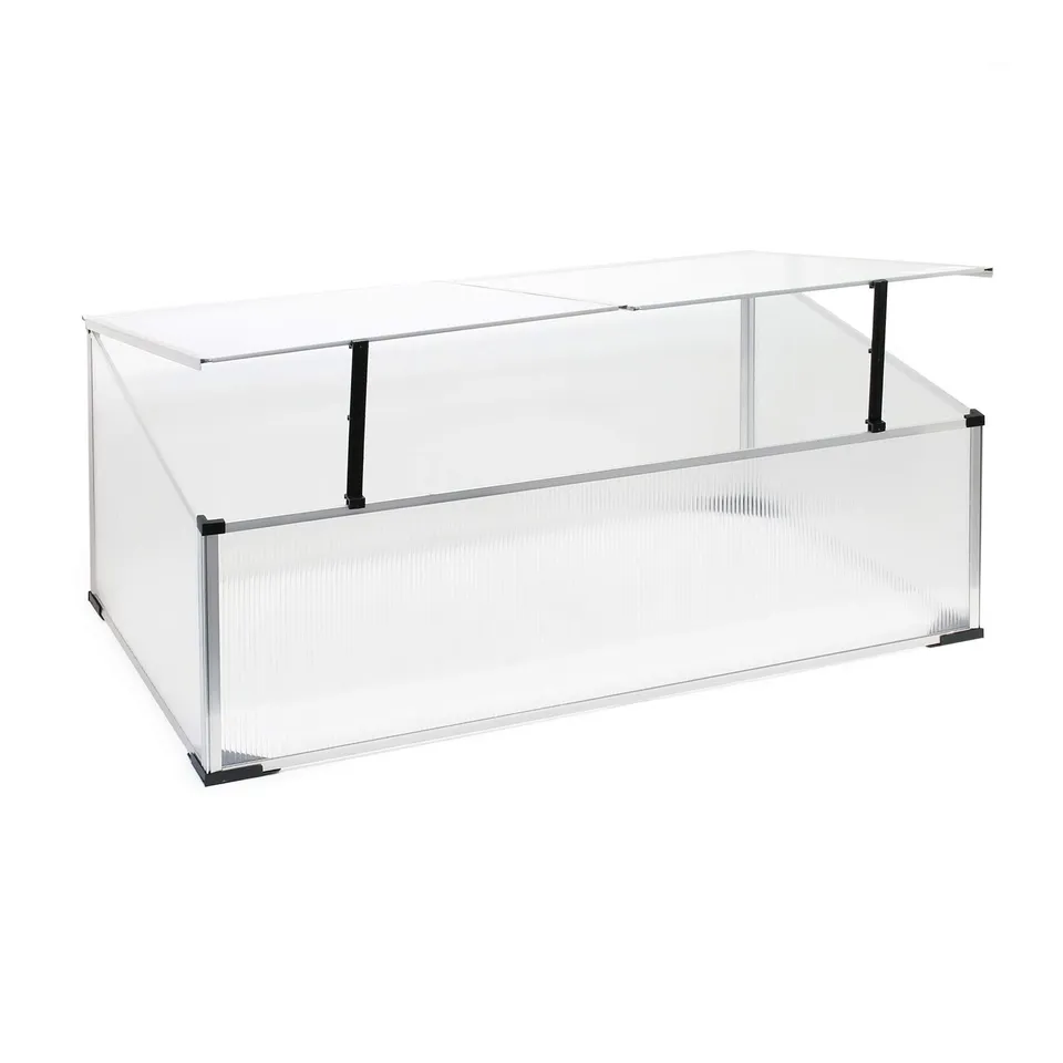 Wiltec mini serra policarbonato 100x60x40 cm 2 ante