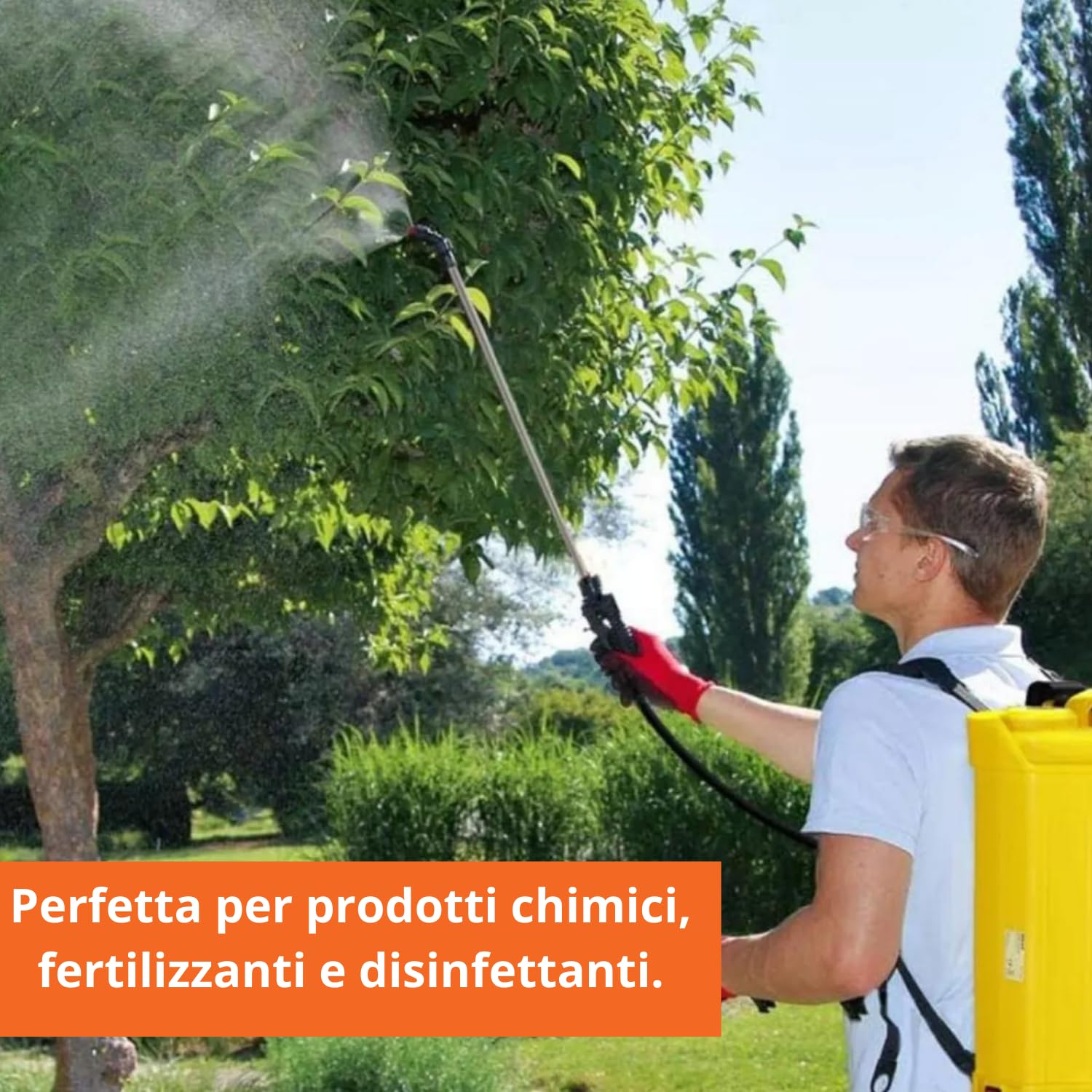 DE ROSA SHOP Pompa Irroratrice Batteria 16L 12V a spalla verderame