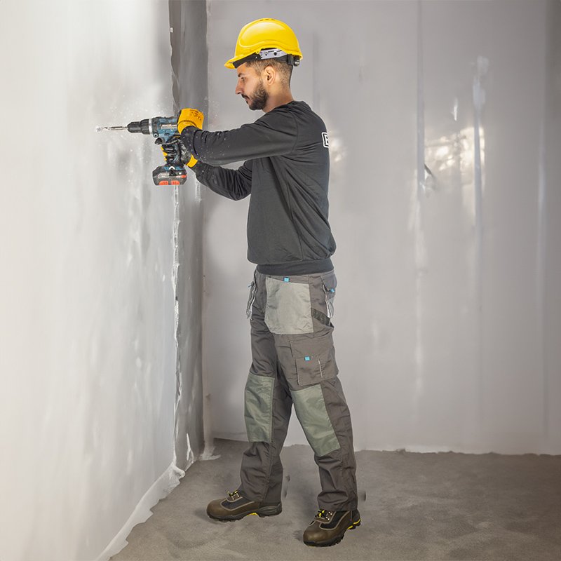 Bormann Camicia Lavoro Manica Lunga Nera M 300 g/m²