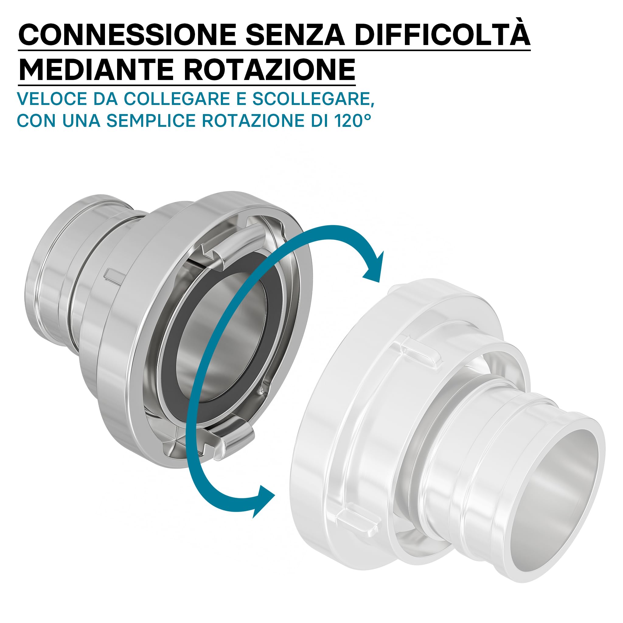 Wiltec Raccordo Storz B 75 mm tubo alluminio