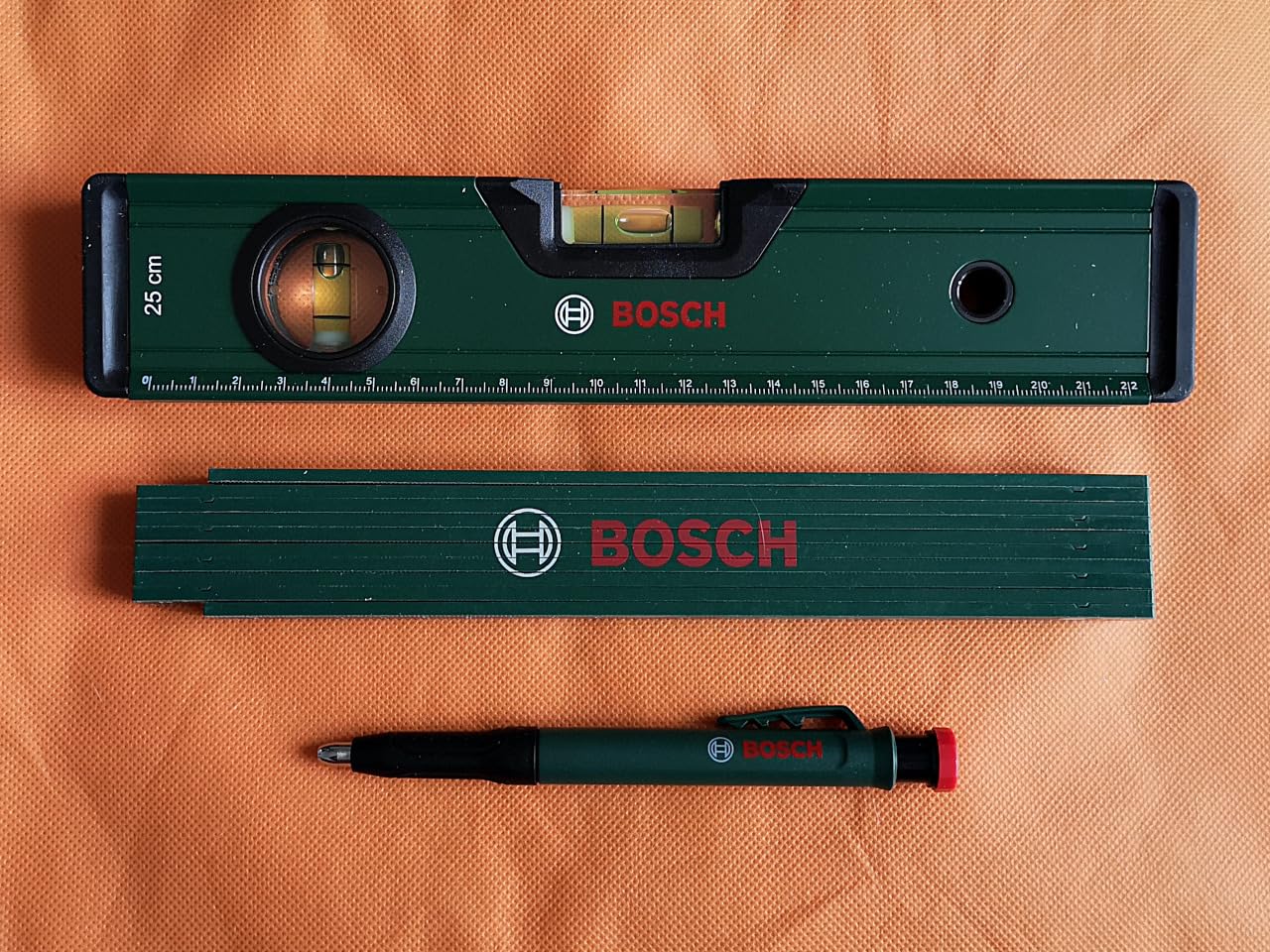 Bosch Home and Garden Set di Marcatura Livella 25 cm 3 pezzi