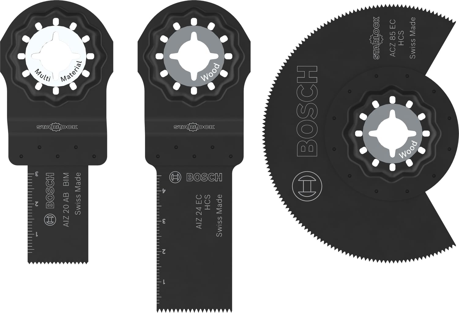 Bosch Starlock Set 3 Lame Multifunzione Legno Metallo