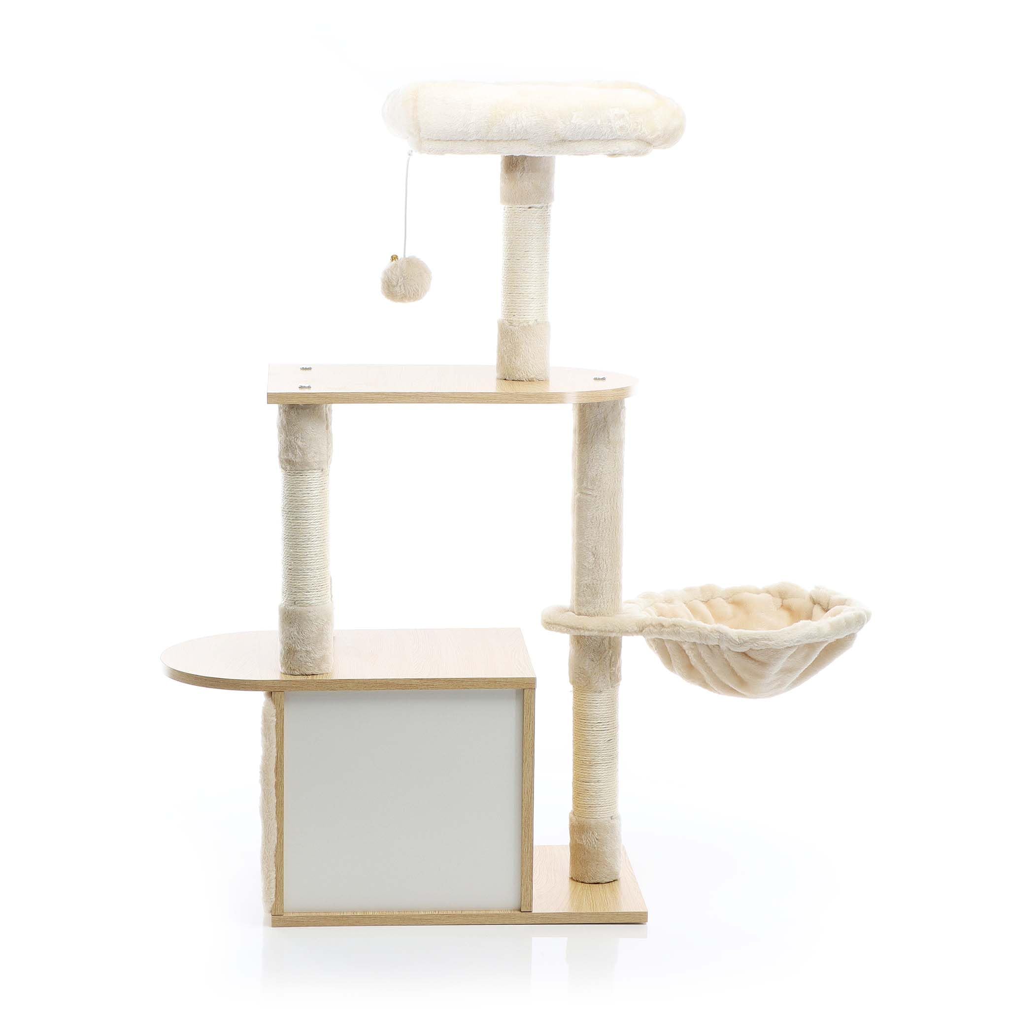 Fudajo Albero Tiragraffi Gatto 106 cm Beige Casetta
