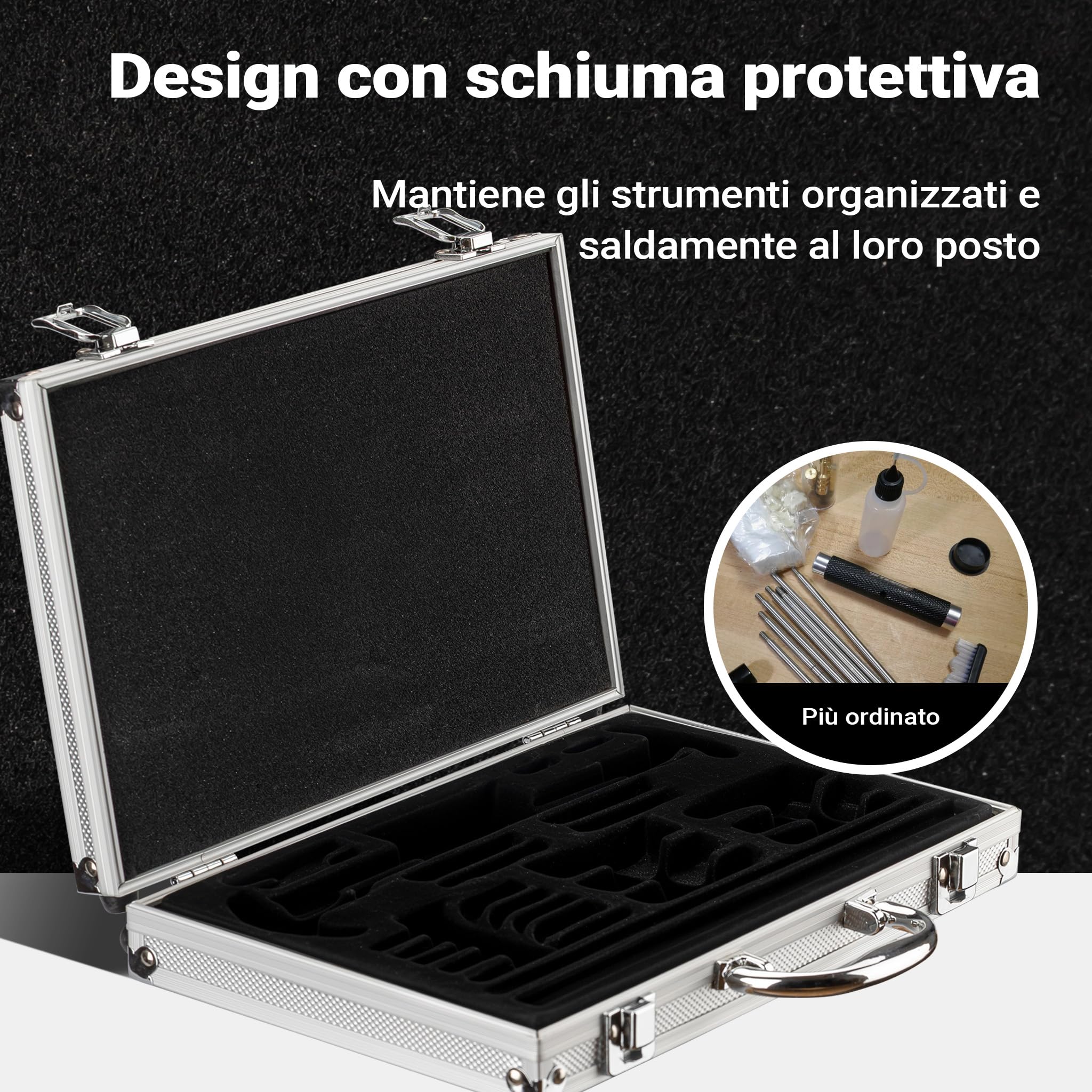 Wiltec Kit Pulizia Armi Universale 100 Pezzi Fucili Pistole
