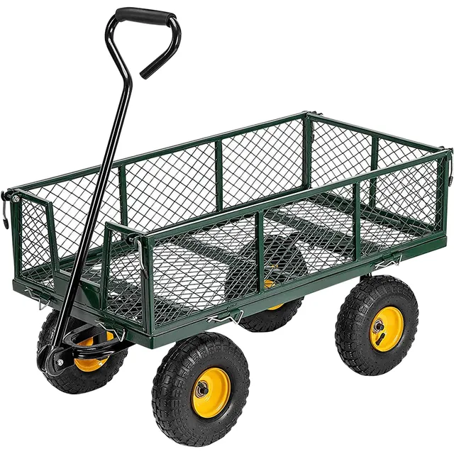 Bormann carrello giardino acciaio verde 300 kg