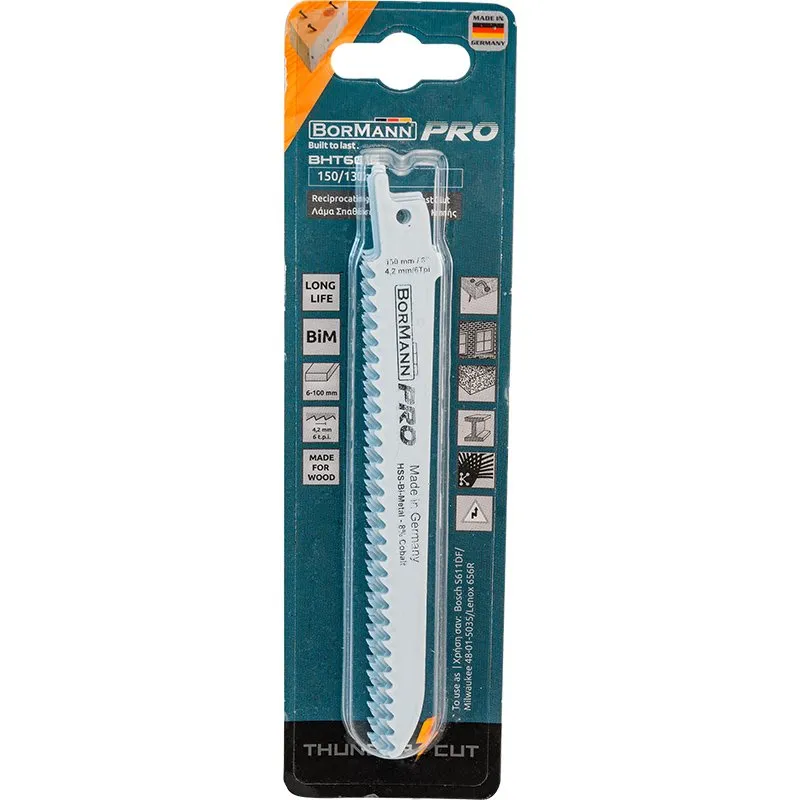 Bormann Pro Lame Gattuccio Bi-Metal 150mm 5 Pezzi