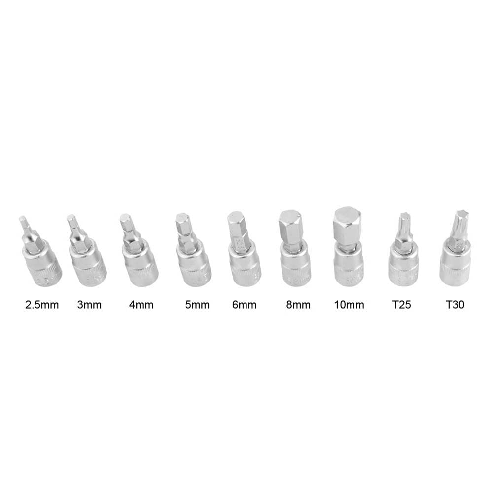 Weytoll Chiave Dinamometrica 1/4" 1-25Nm Set 9 Bit Bici