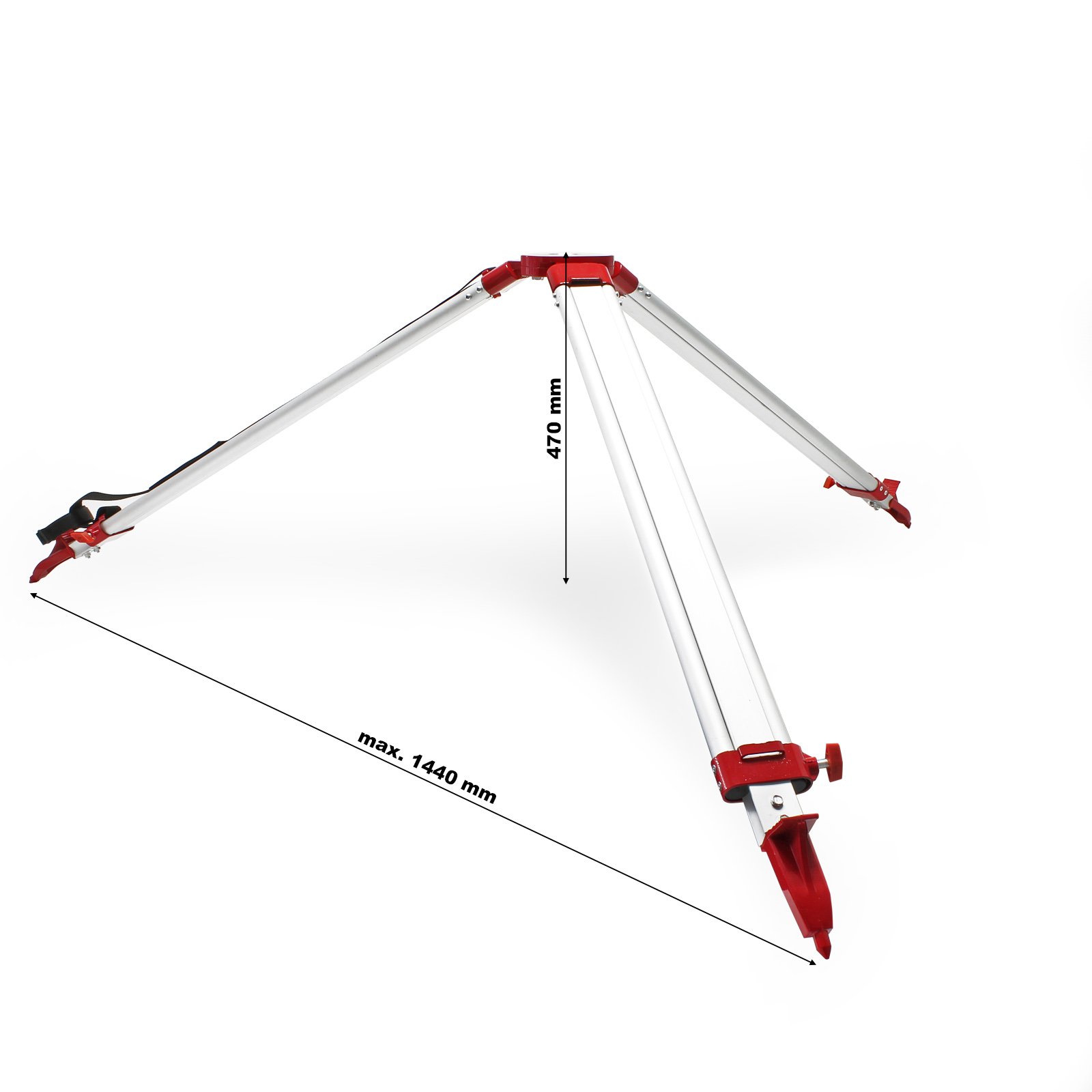Wiltec Treppiede per Livella Laser a Croce 162,5 cm Alluminio