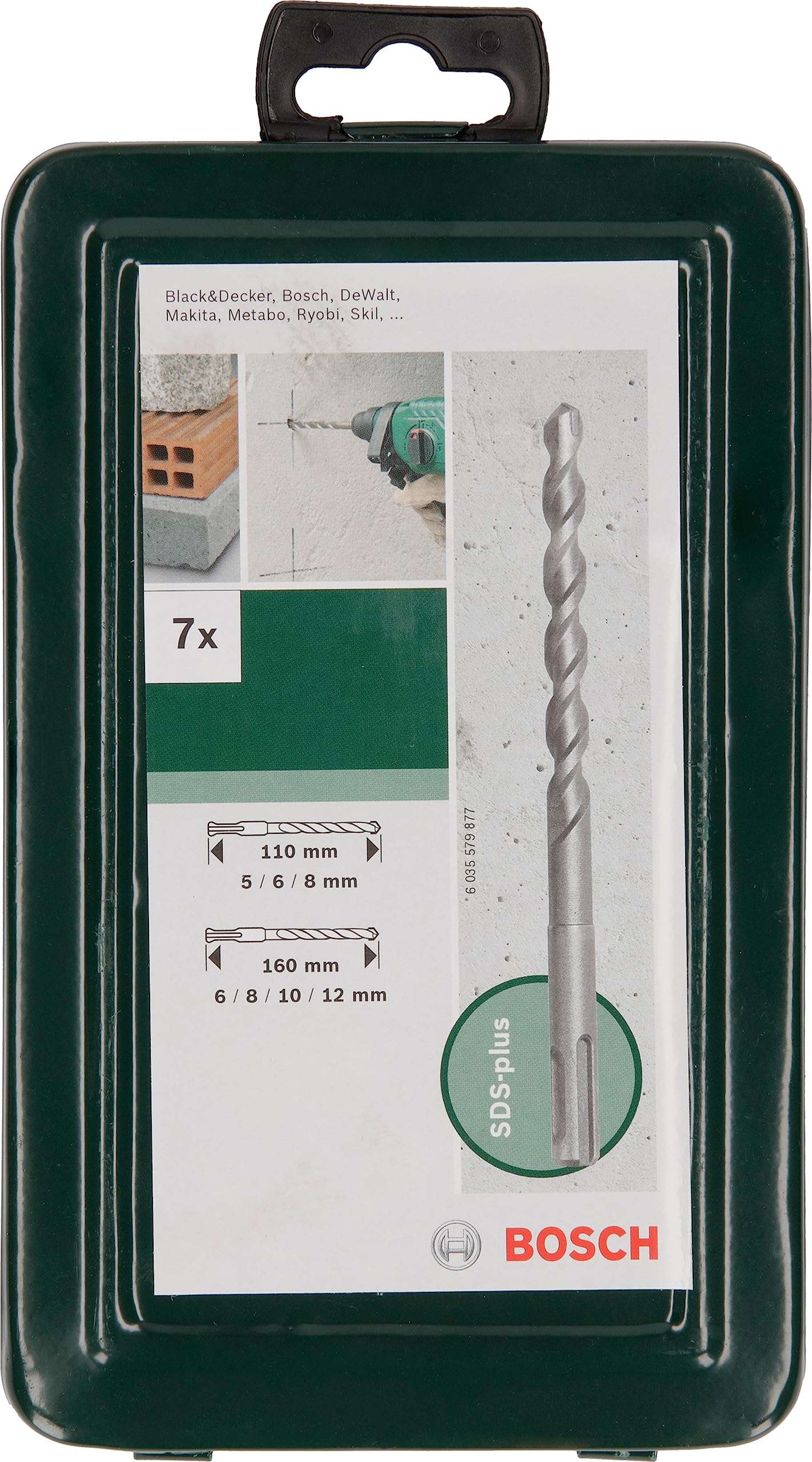 Bosch 2609255543 set 7 punte SDS-Plus 5-12 mm calcestruzzo