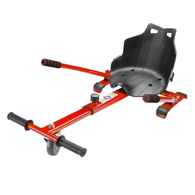 Wiltec Sedile Hoverboard Rosso 120 kg Regolabile Kart