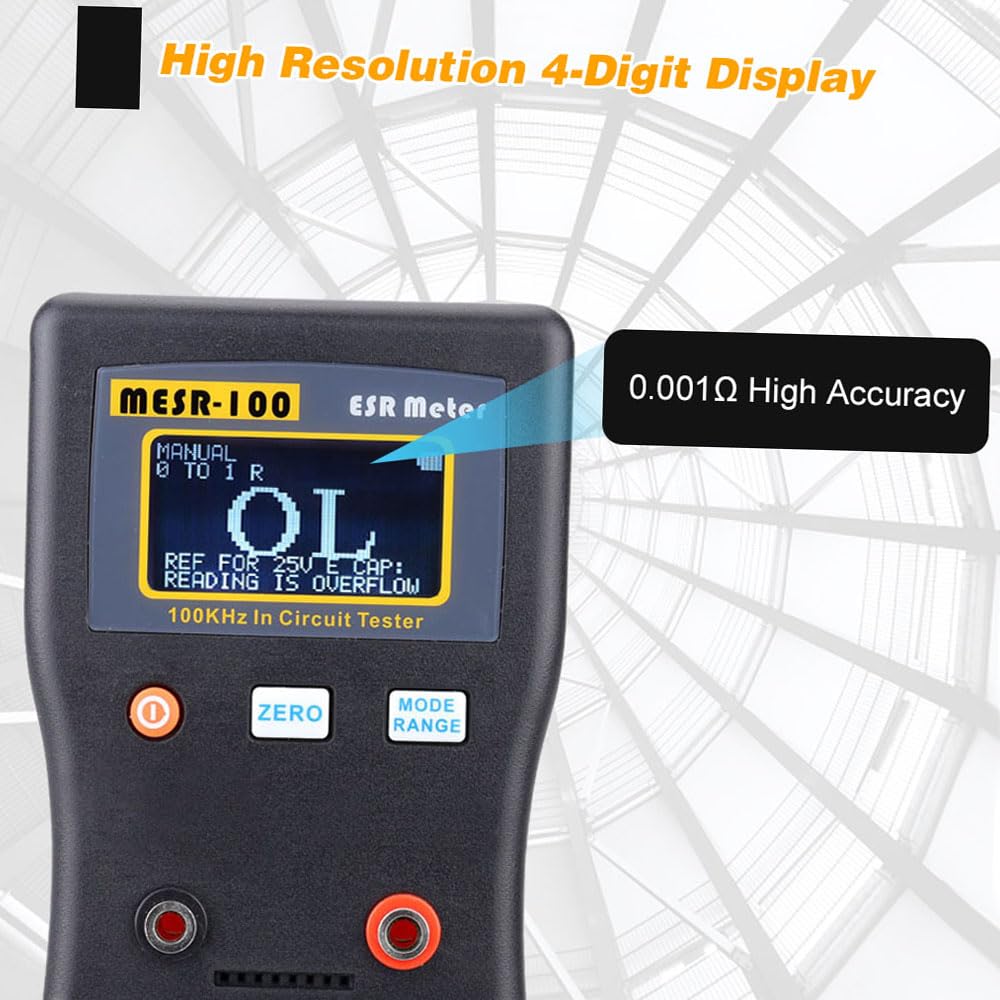 Weytoll MESR-100 V2 tester ESR condensatori 100 kHz clip SMD