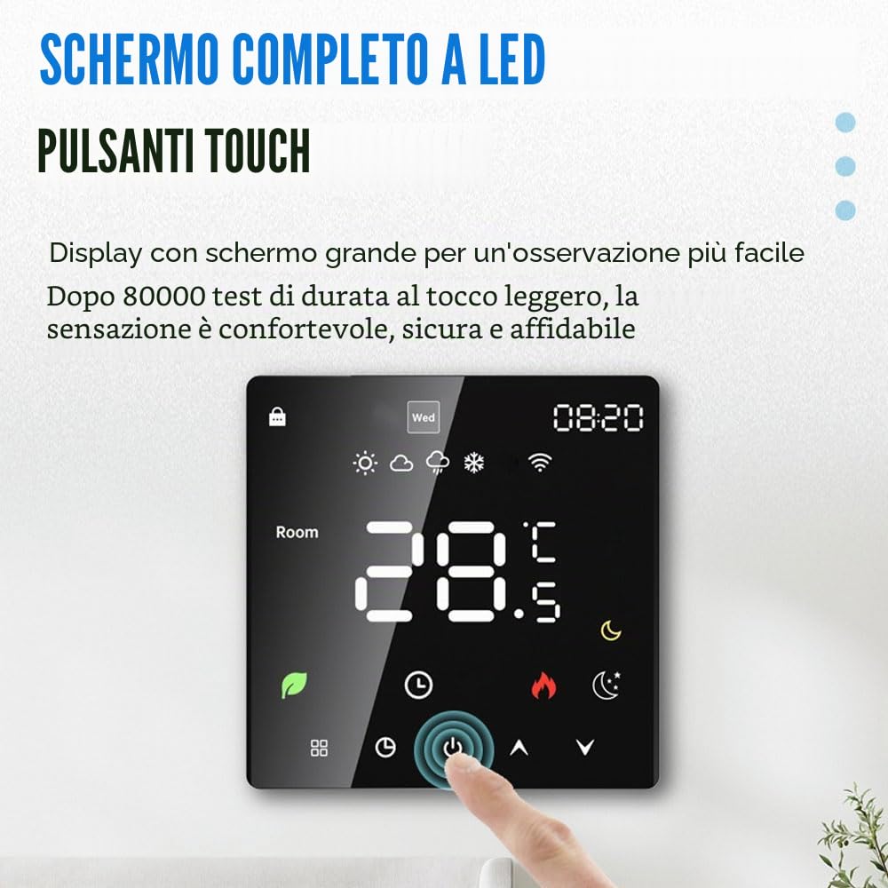 Weytoll K6RH3A termostato WiFi caldaia 220V programmabile