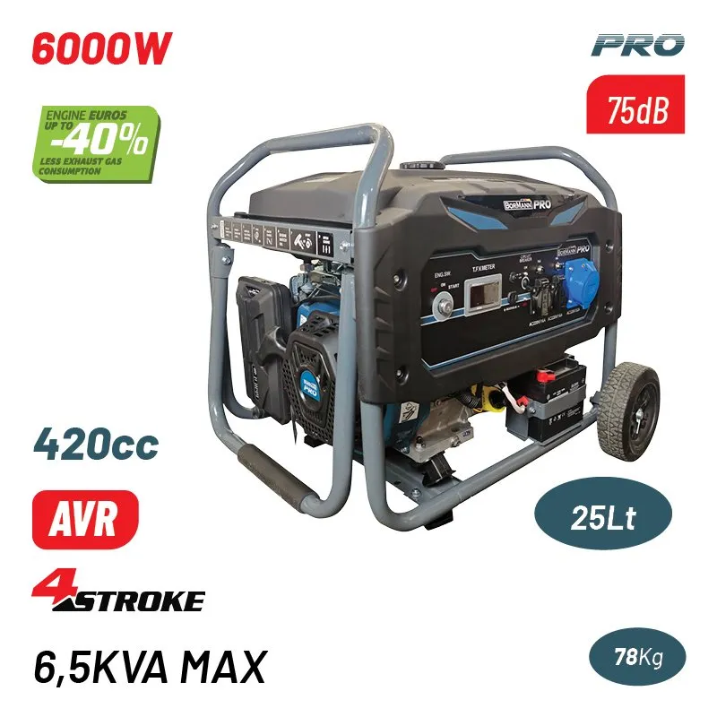 Bormann Pro BGB8010 generatore benzina 6000W AVR