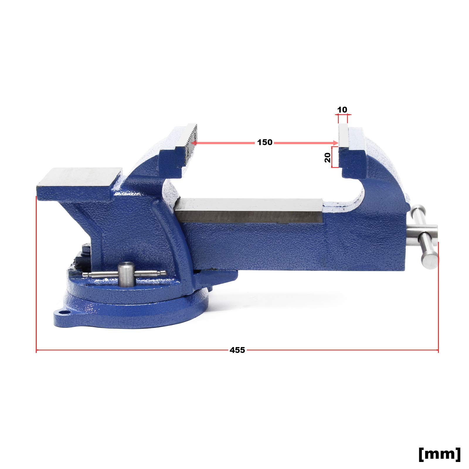 Wiltec Morsa Banco Heavy Duty 150mm con Incudine