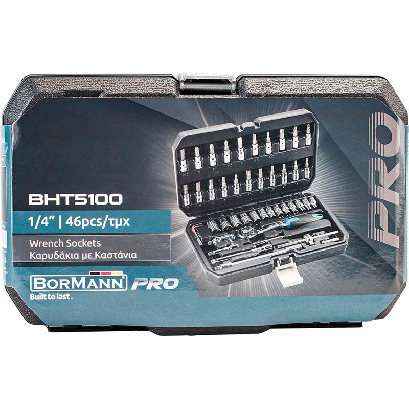 Bormann Set Chiavi a Bussola 46 Pezzi CR-V 1/4"