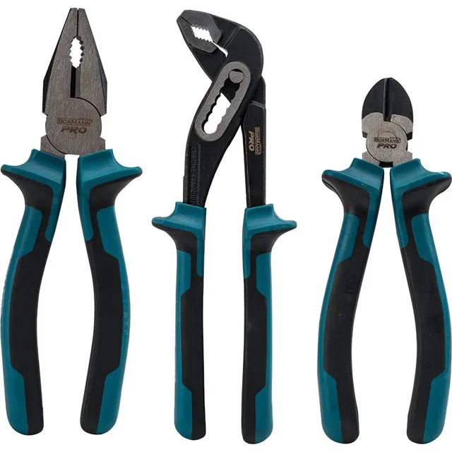 Bormann Set 3 Pinze 7" 6" 10" per Officina