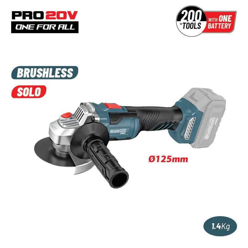 Bormann smerigliatrice angolare 20V 125mm brushless Solo