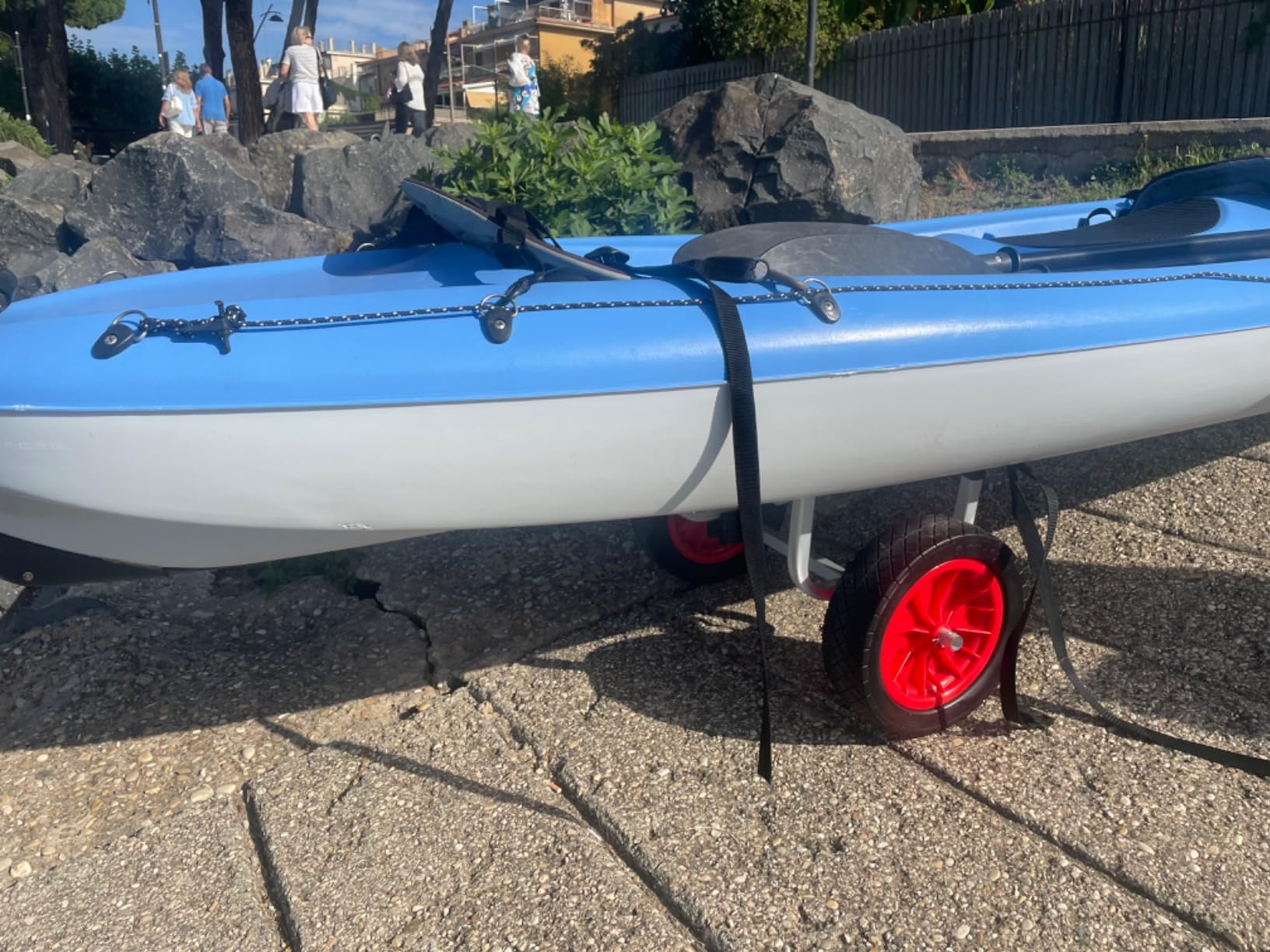 Wiltec Carrello kayak alluminio ruote PU 31 cm 90 kg
