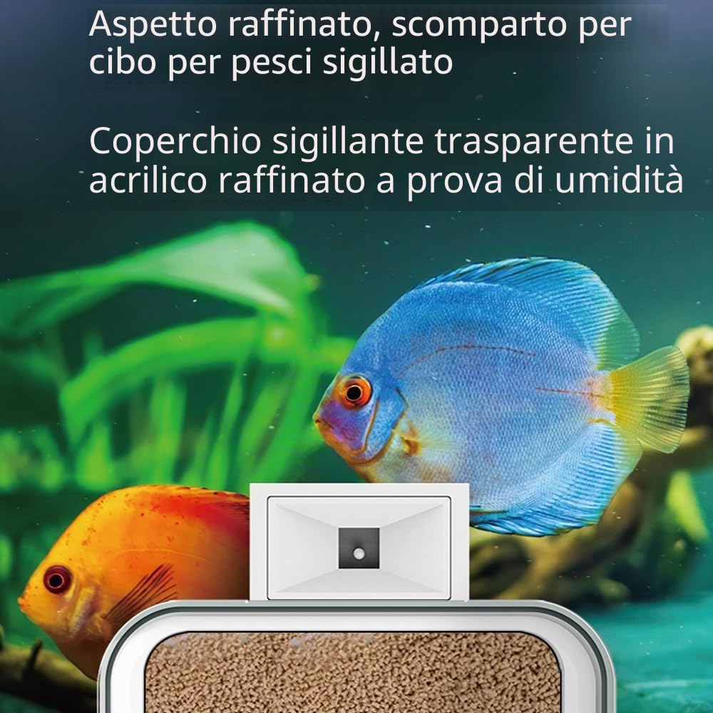 Weytoll Mangiatoia Automatica Acquario 100mL WiFi con App Programmabile