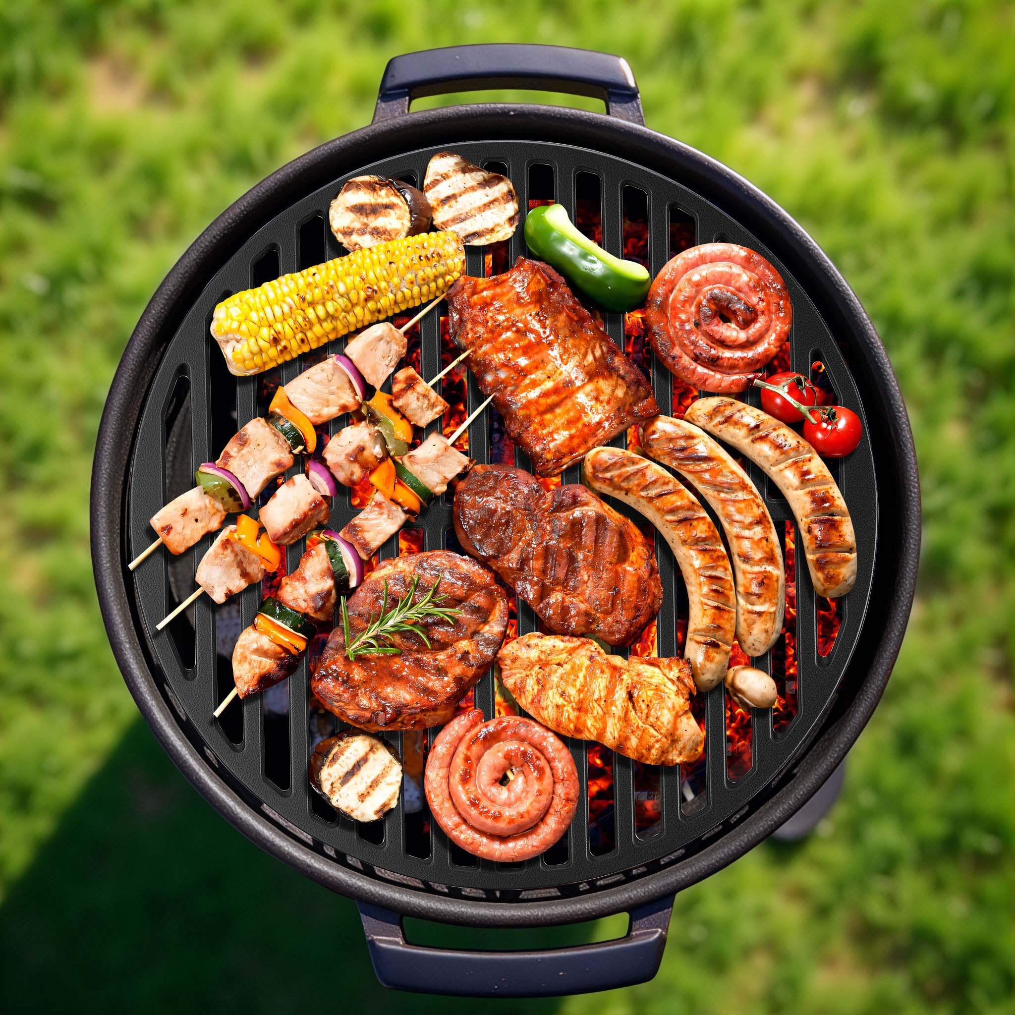 Wiltec Griglia Barbecue Ghisa Rotonda 54,5 cm Smaltata