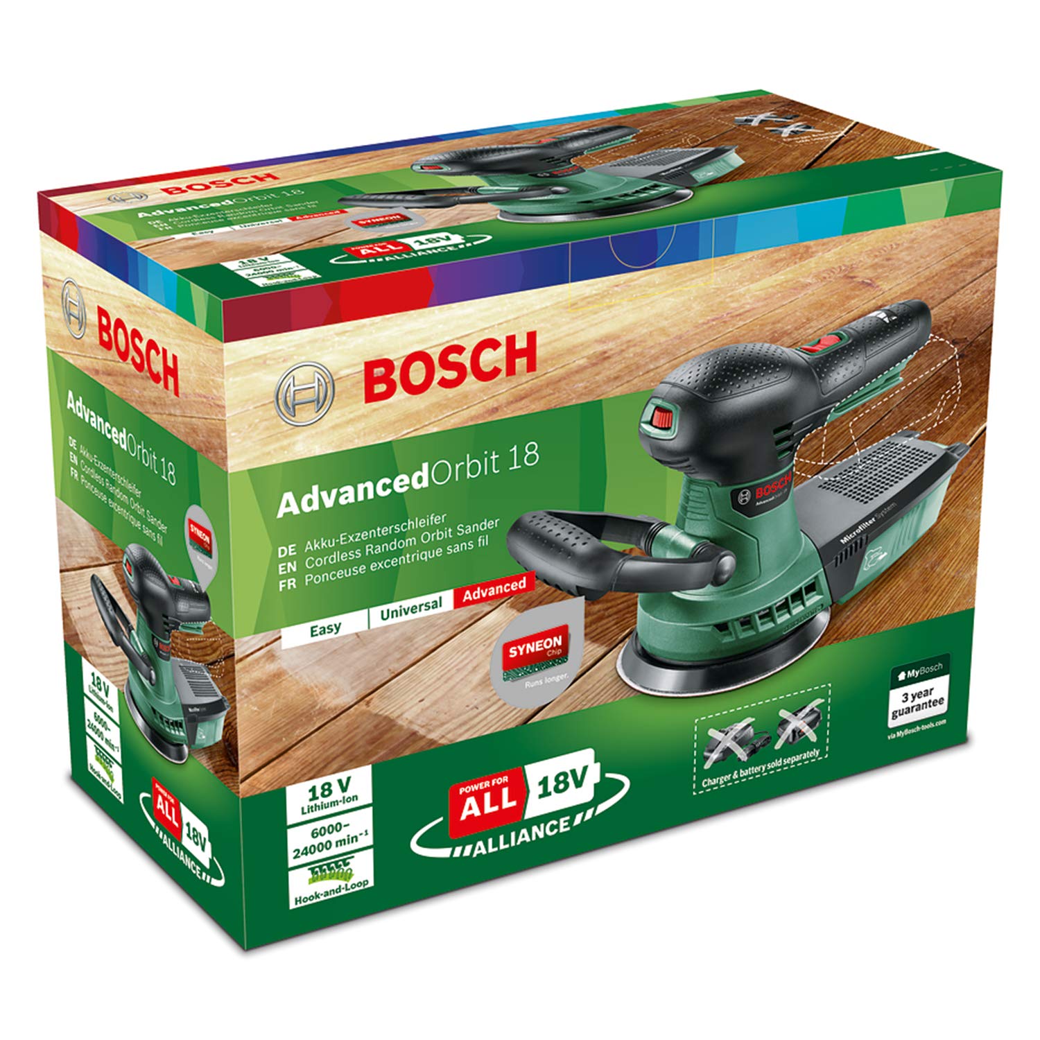 Bosch AdvancedOrbit 18 Levigatrice Eccentrica 18V Corpo