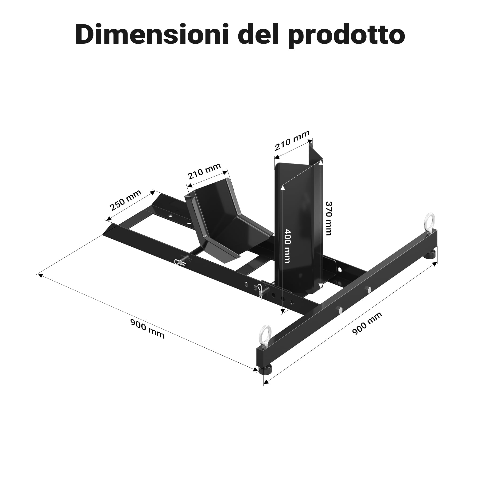 XPOtool cavalletto alzamoto anteriore 15-22 pollici 80-127 mm