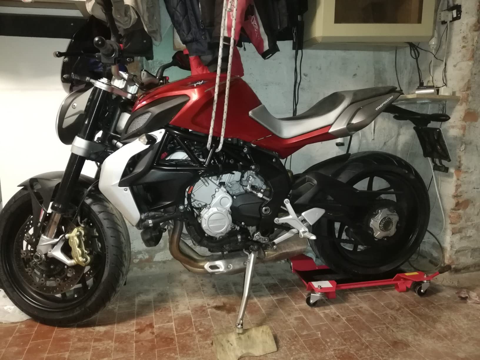 Wiltec Carrello Sposta Moto 60x42 cm 250 kg Corto