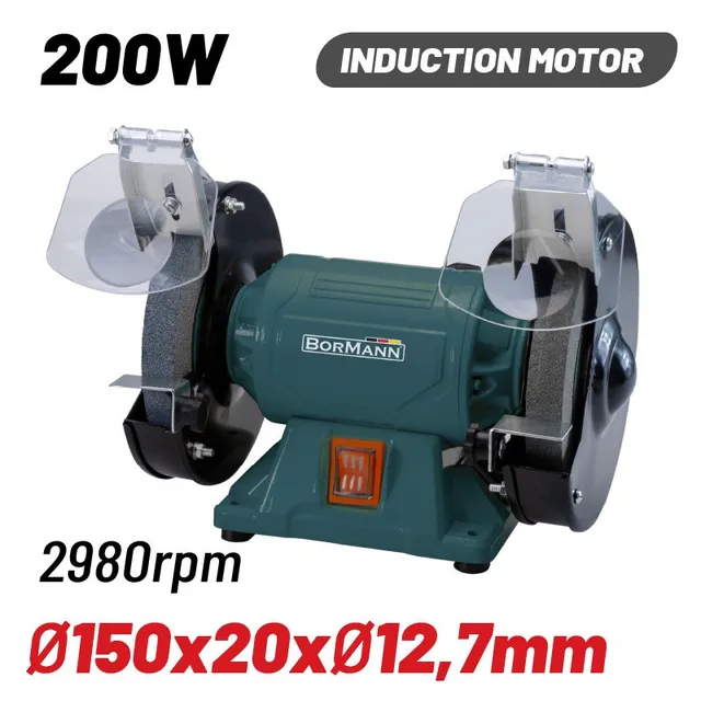 Bormann Pro Smerigliatrice da Banco 150 mm 200W
