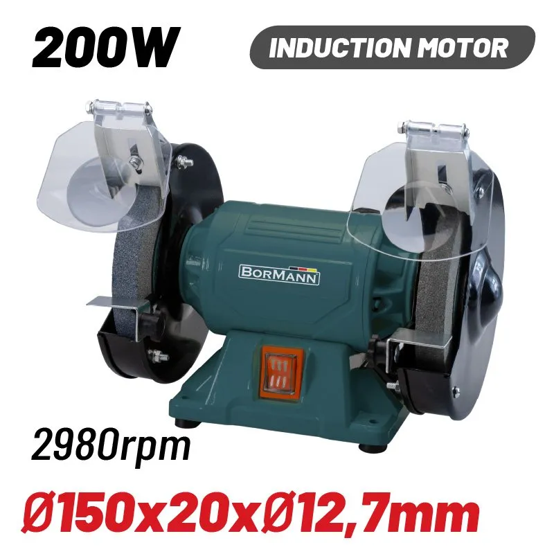 Bormann Pro Smerigliatrice da Banco 150 mm 200W