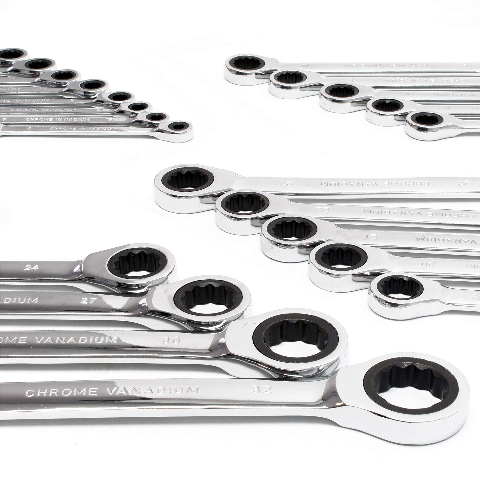Wiltec Set 22 Chiavi Combinate a Cricchetto 6-32 mm in Valigetta
