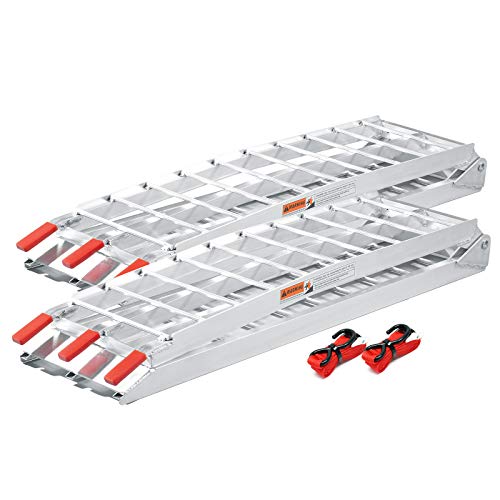 Wiltec Rampe di carico pieghevoli alluminio 226 cm 680 kg 2 pezzi