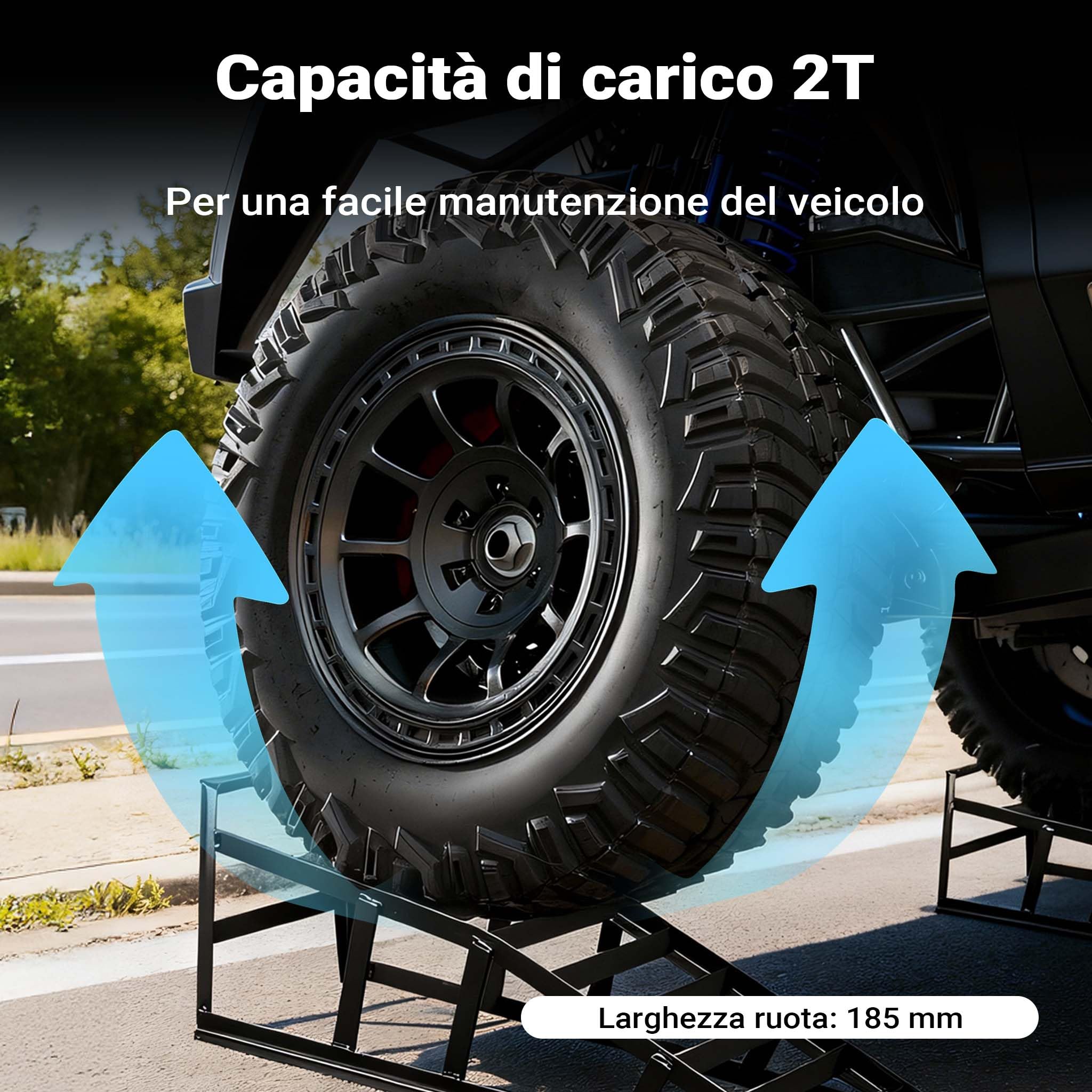 Wiltec Rampe Auto Acciaio 2t Coppia 830x262x270 mm