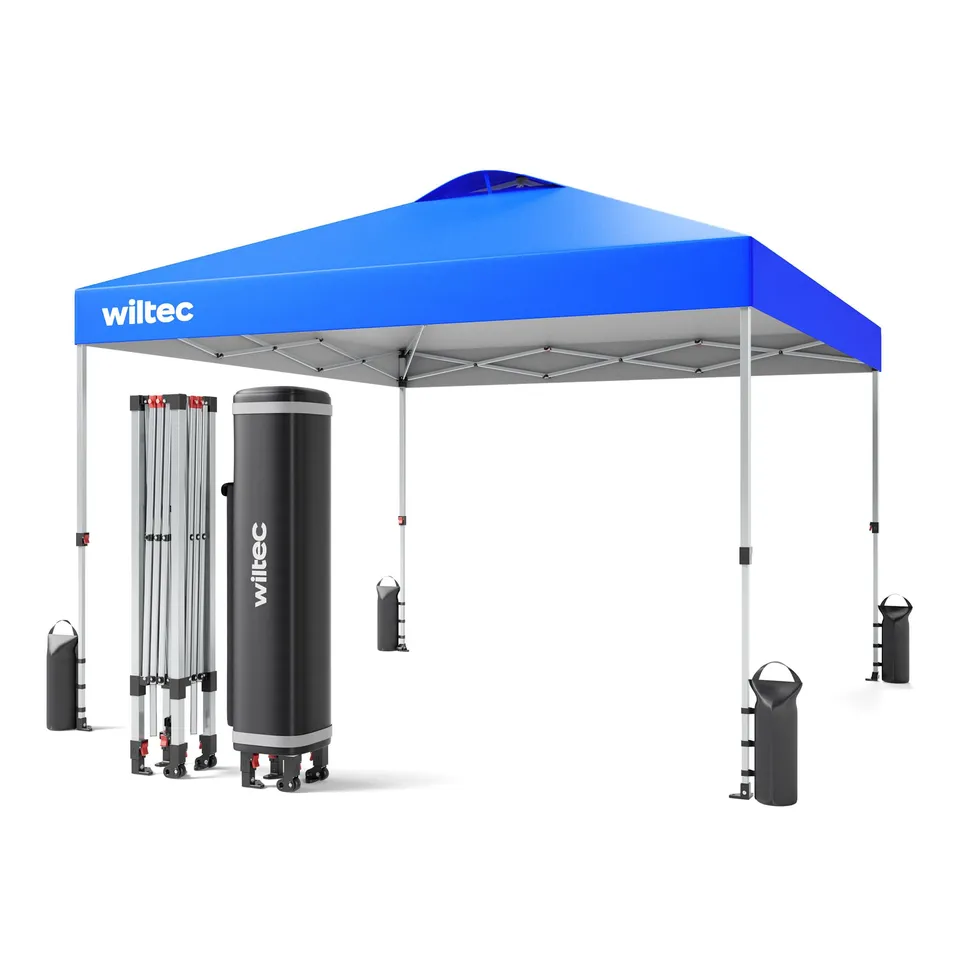 Wiltec Gazebo Pop-Up 3x3 m Blu Impermeabile