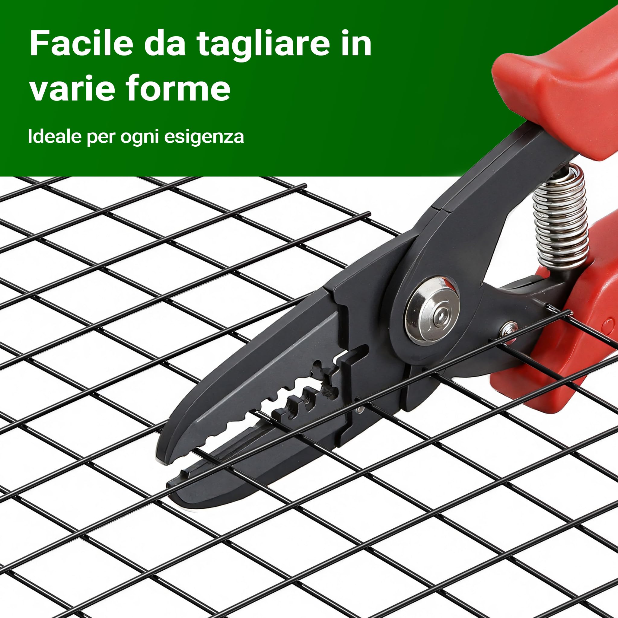 Wiltec Rete Voliera Nera 12x12 mm Rotolo 10m H100