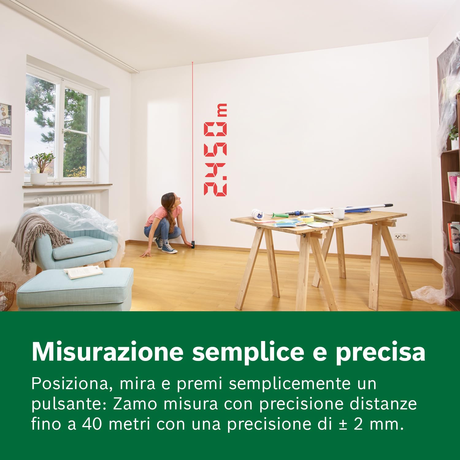Bosch Zamo distanziometro laser 40 m USB-C senza accessori