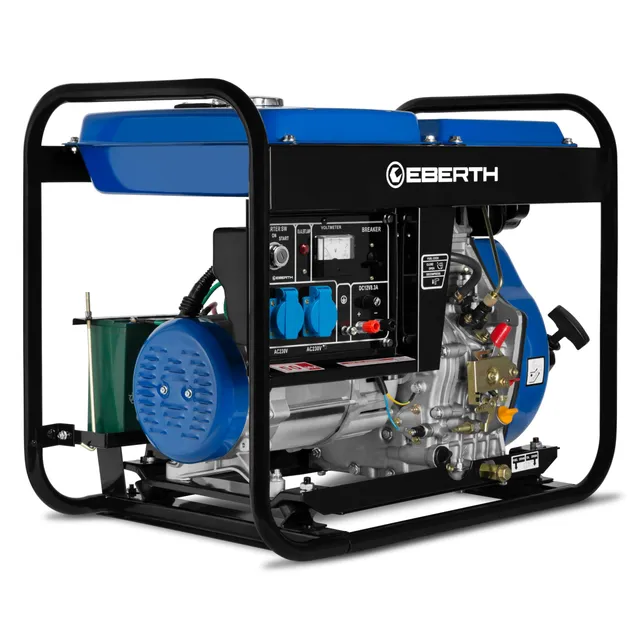 EBERTH Generatore Diesel 5000W Avviamento Elettrico