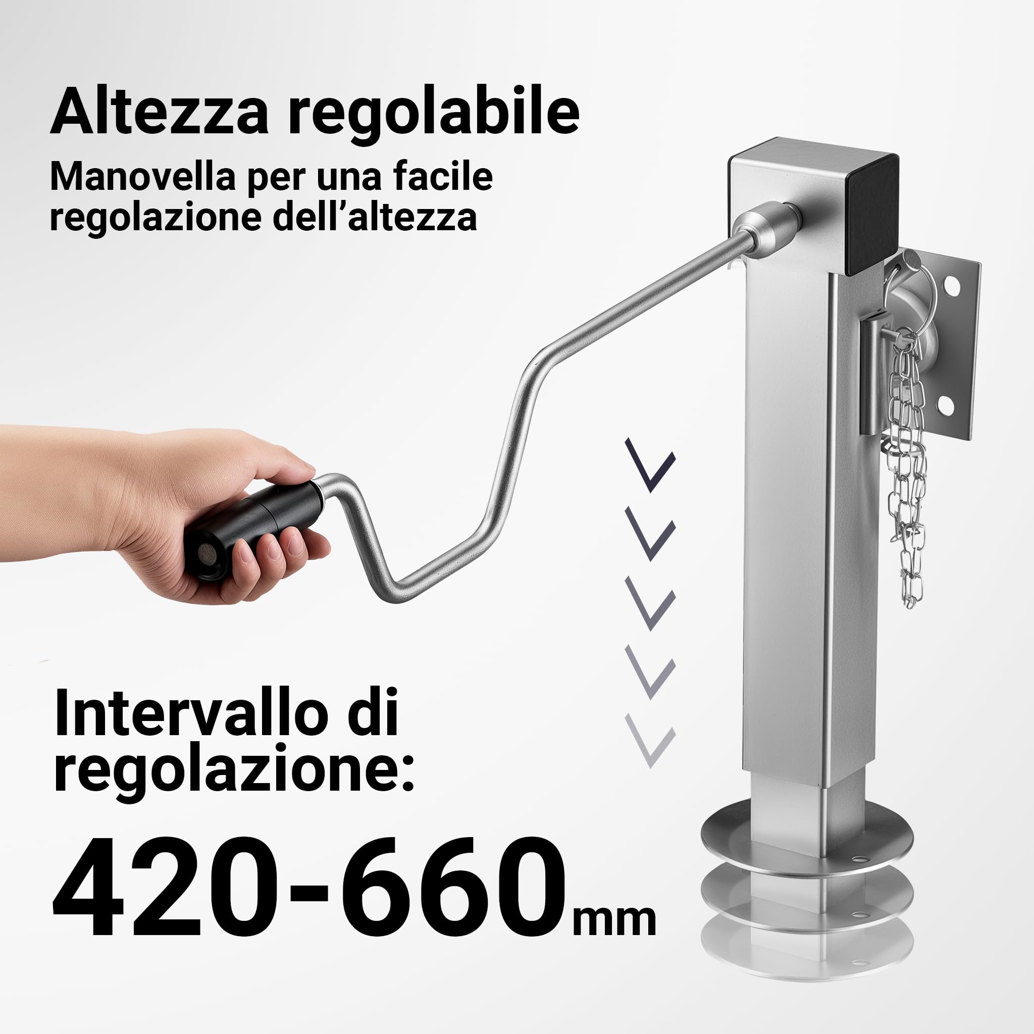 XPOtool stabilizzatori rimorchio piedi pieghevoli 1350kg 2pz