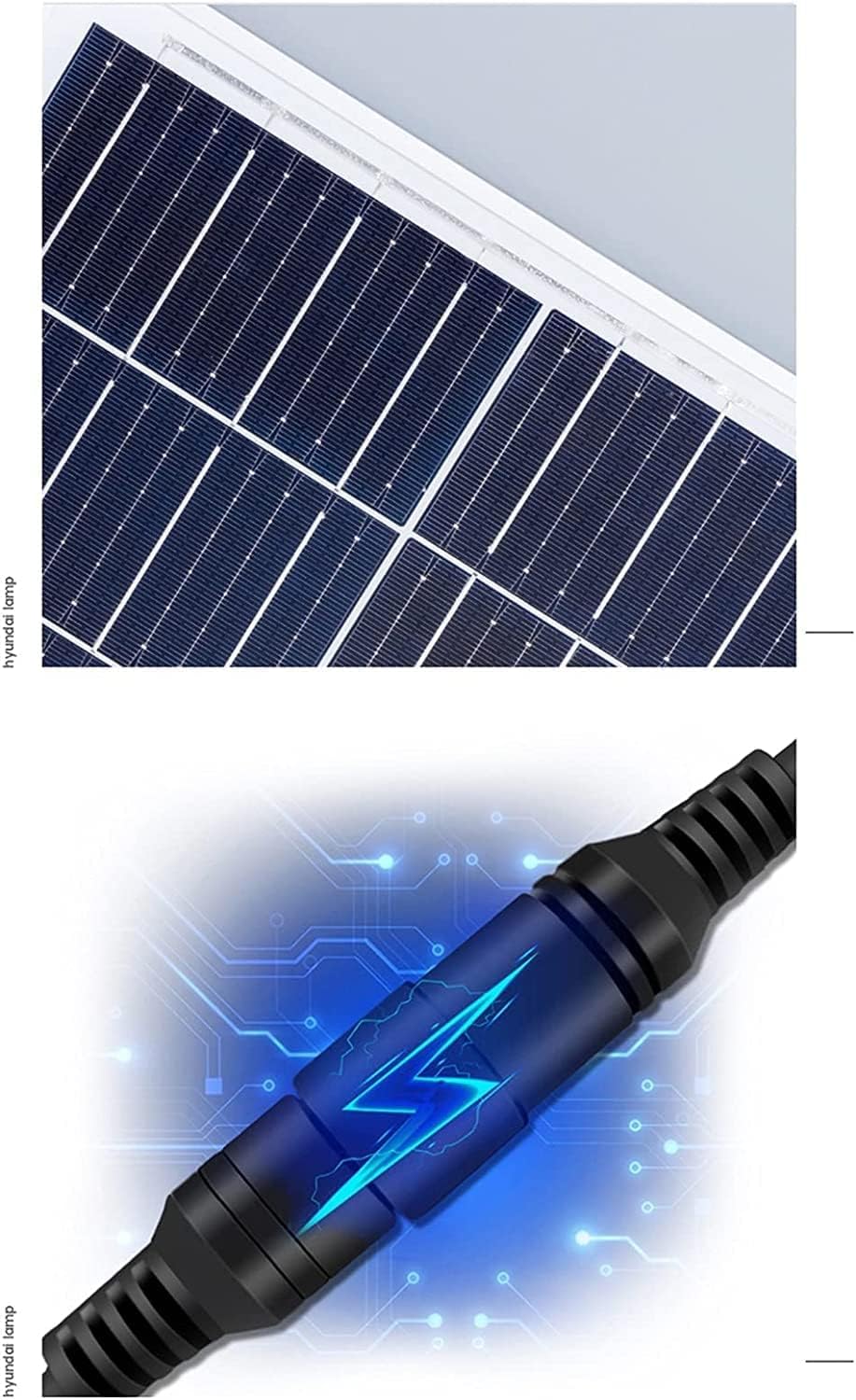 De Rosa Shop Faro LED Solare Esterno 1000W 3 Pezzi IP66 Crepuscolare
