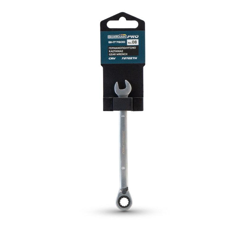 Bormann Chiave a Cricchetto 8mm Reversibile Cr-V