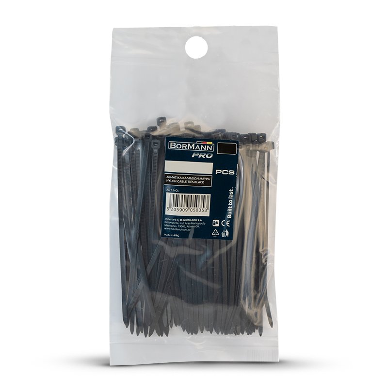 Bormann Fascette Nylon Nere 2.5x200mm 100 pezzi cavi