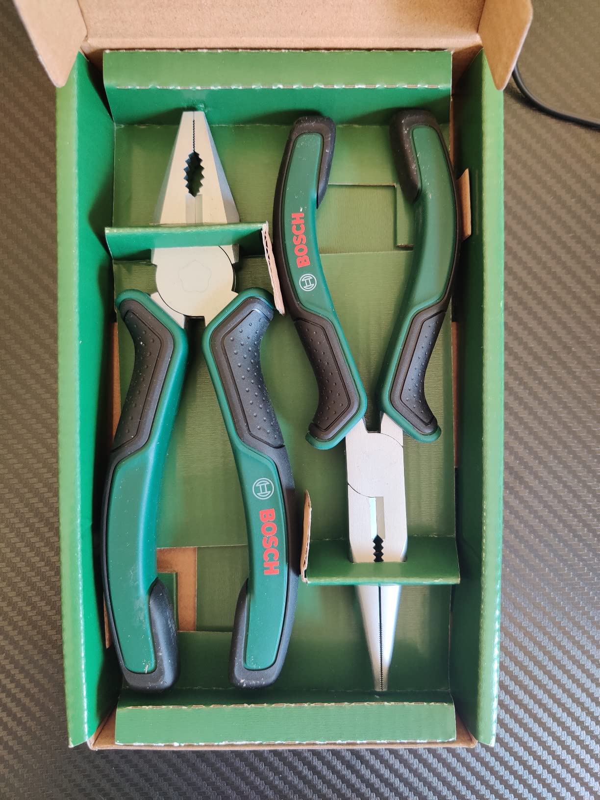Bosch Set Pinze 2 Pezzi 180 mm Acciaio Taglio 60 HRC